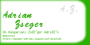 adrian zseger business card
